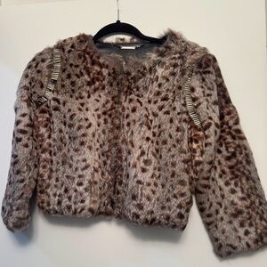 MATTHEW WILLIAMSON FUR CROPPED COAT. Size 8! GREAT CONDITION !